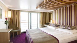 A-ROSA Silva stateroom with French balcony