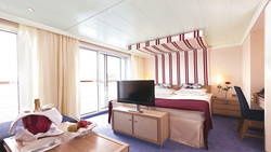 A-ROSA Silva suite with French balcony