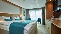 VistaSky upper deck stateroom with French balcony