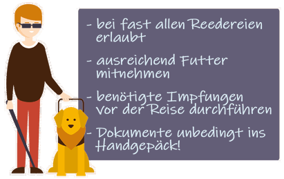 Blindenhunde an Bord